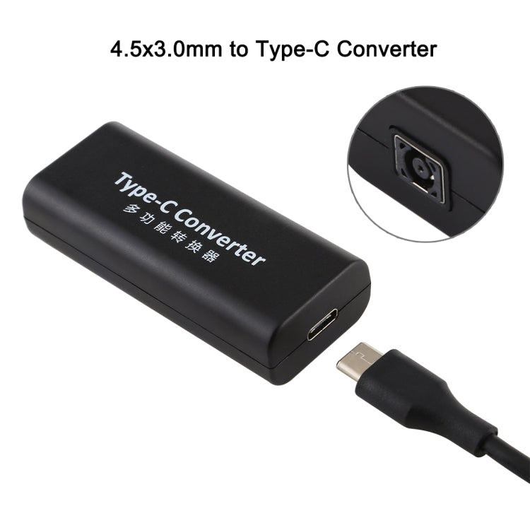 Адаптер питания DC 4,5 x 3,0 мм (гнездо) на USB-C/Type C (гнездо) с кабелем USB-C/Type C длиной 15 см