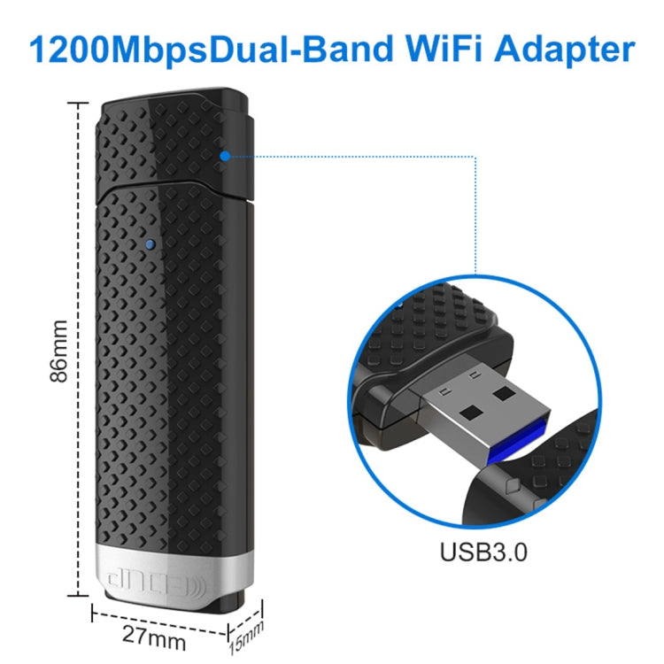 EDUP EP-AC1617 1200 Мбит/с высокоскоростной USB 3.0 WiFi-адаптер-приемник Ethernet-адаптер