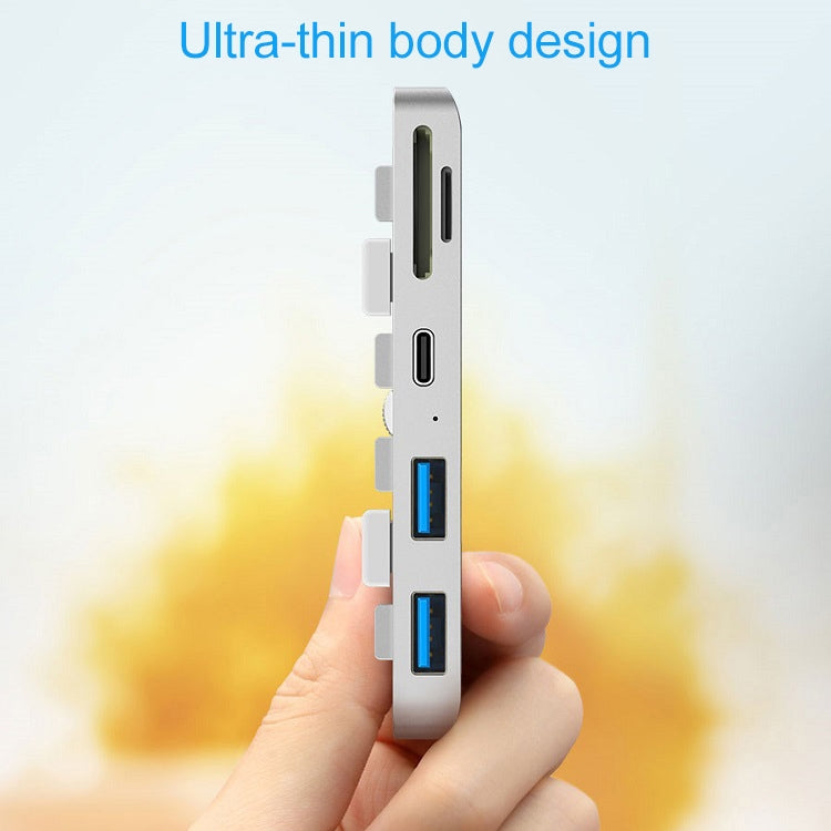 Rocketek For iMac Type-C / USB-C + Dual USB3.0 + SD / TF Multi-function HUB Expansion Dock