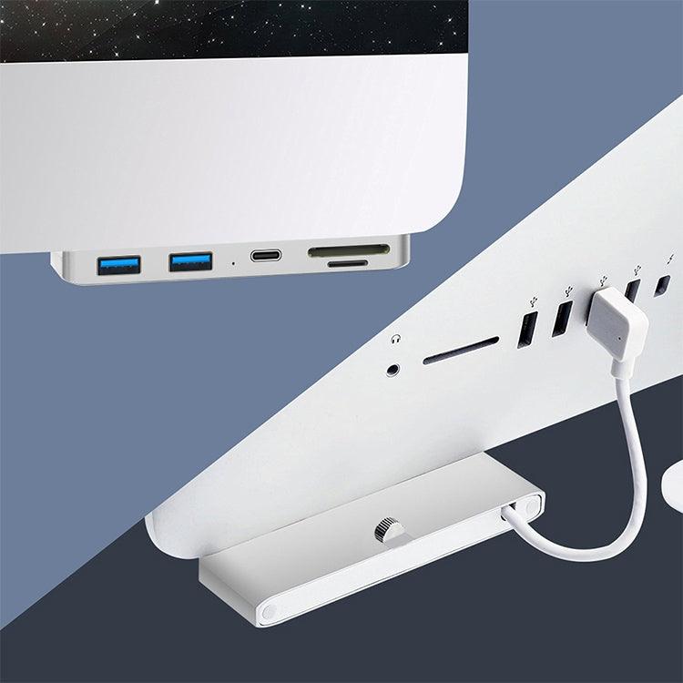 Rocketek For iMac Type-C / USB-C + Dual USB3.0 + SD / TF Multi-function HUB Expansion Dock