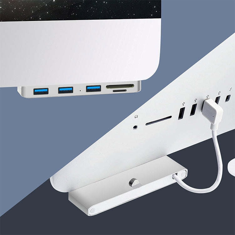 Rocketek For iMac USB3.0 x 3 + SD / TF Multi-function HUB Expansion Dock