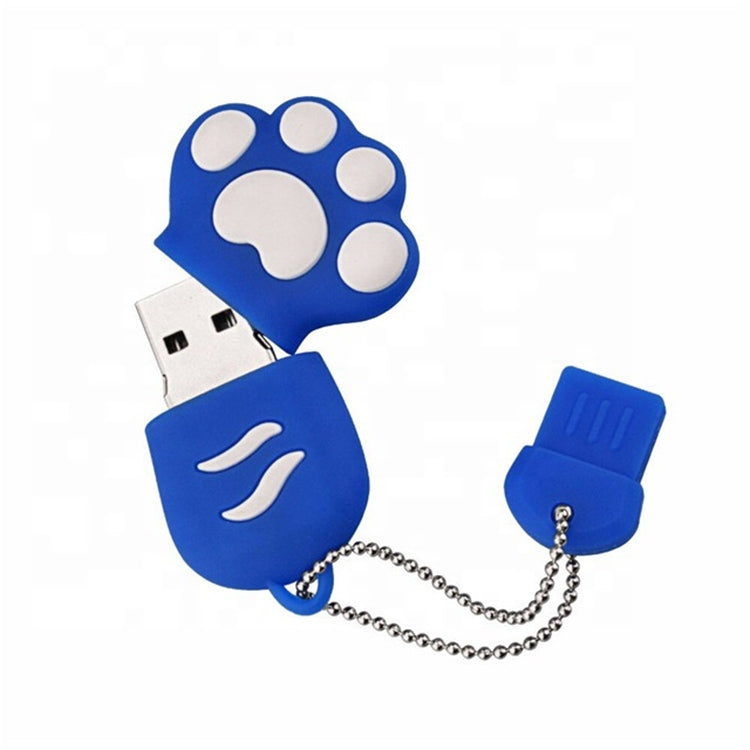 16 GB lāča ķepas formas silikona USB 2.0 zibatmiņas disks ar putekļu slāpēšanas aizsargu