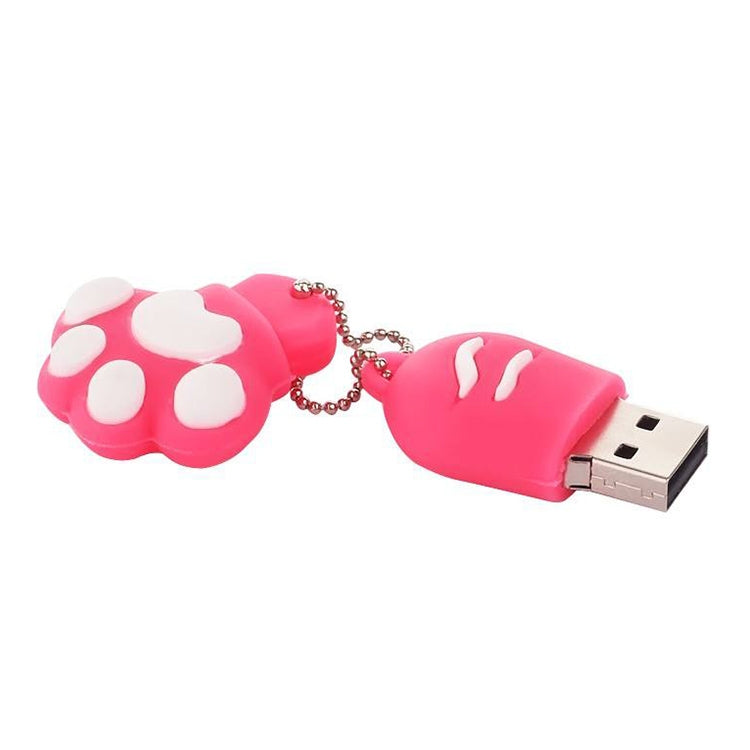 Силиконовый флеш-накопитель USB 2.0 в форме медвежьей лапы объемом 8 ГБ с защитой от пыли