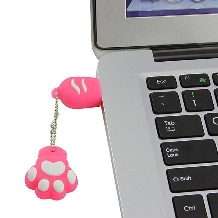 Силиконовый флеш-накопитель USB 2.0 в форме медвежьей лапы объемом 8 ГБ с защитой от пыли