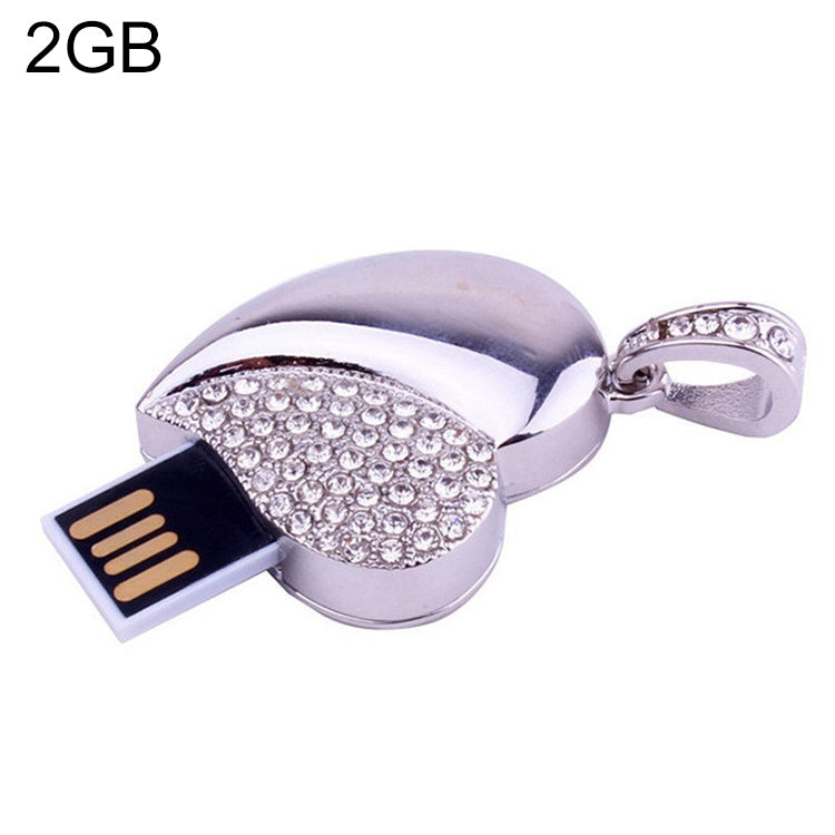 Серебряный USB-флеш-накопитель с бриллиантами в форме сердца, специальный подарок ко Дню святого Валентина