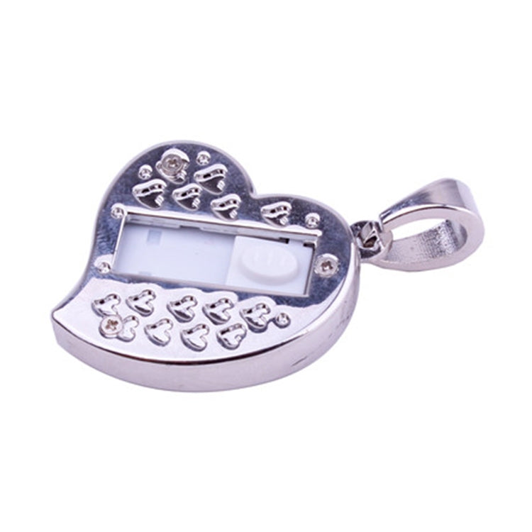 Серебряный USB-флеш-накопитель с бриллиантами в форме сердца, специальный подарок ко Дню святого Валентина
