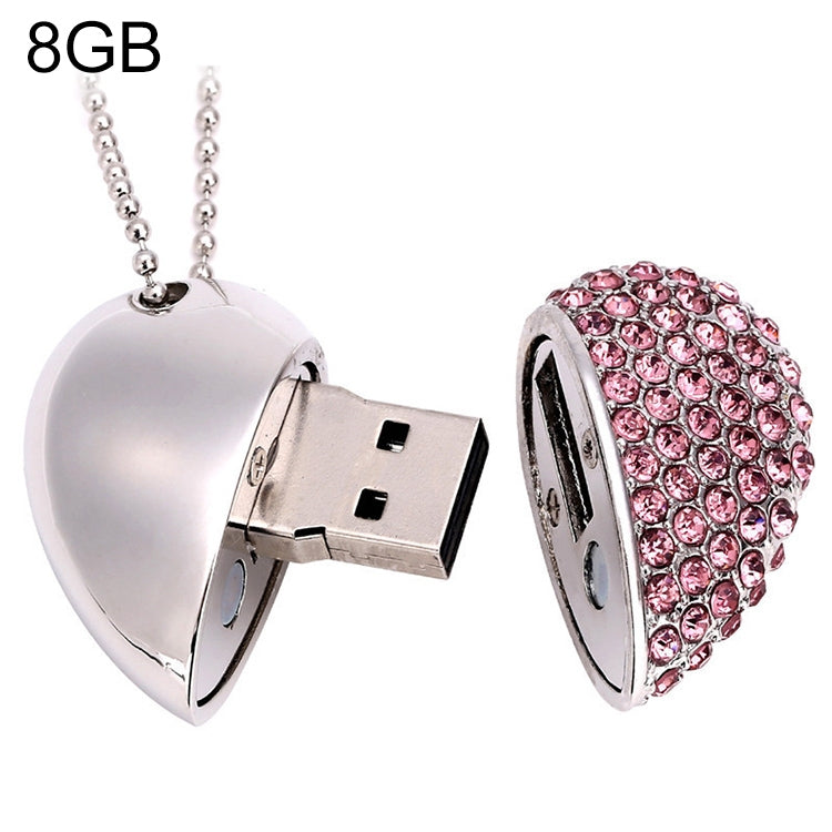 USB-флеш-накопитель с бриллиантами в форме сердца, специальный подарок ко Дню святого Валентина