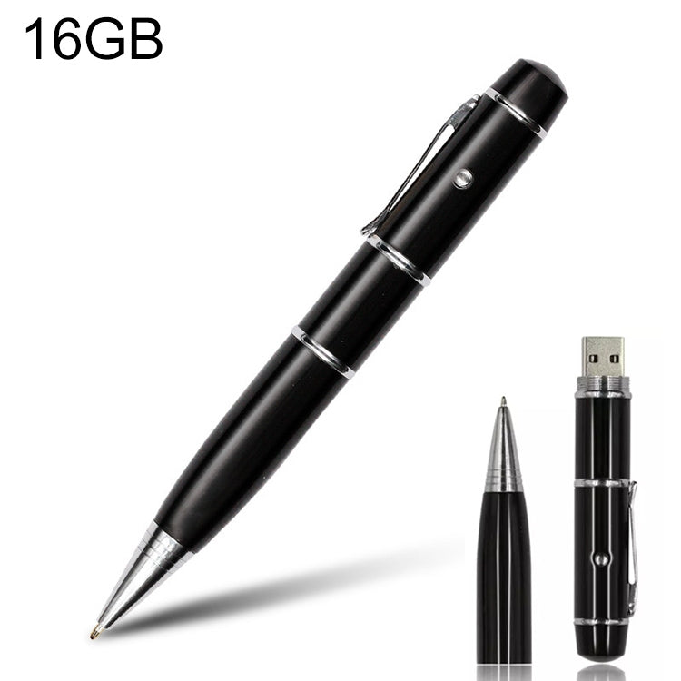 USB-флеш-накопитель 3 в 1 в стиле лазерной ручки, 16 ГБ (черный)