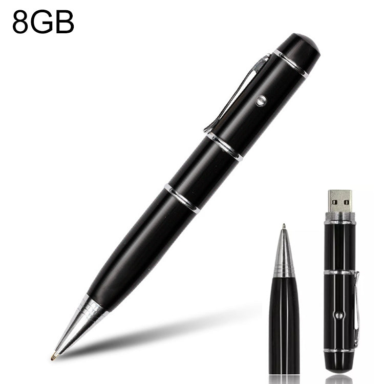USB-флеш-накопитель 3 в 1 в стиле лазерной ручки, 8 ГБ (черный)