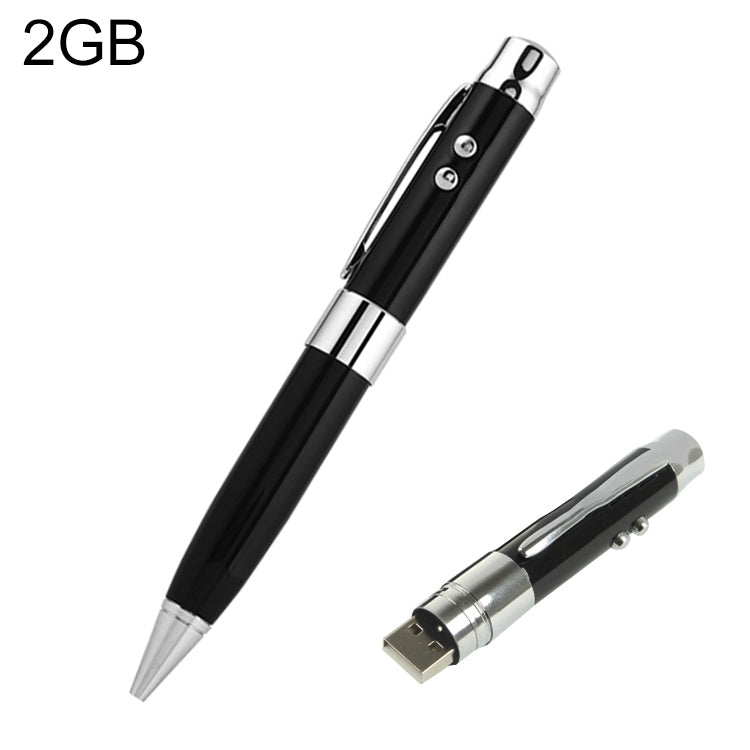 USB-флеш-накопитель 3 в 1 в стиле лазерной ручки, серебристый (16 ГБ)