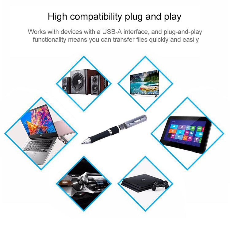USB-флеш-накопитель 2 в 1 в форме ручки, черный (16 ГБ)