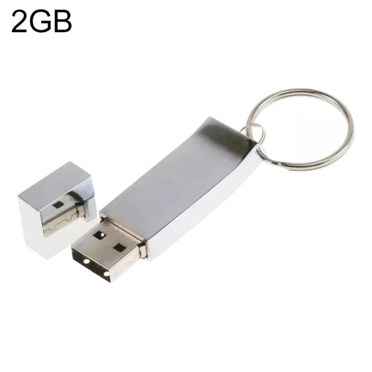 Флеш-накопитель USB 2.0 в виде брелока для ключей (16 ГБ) с металлическим покрытием