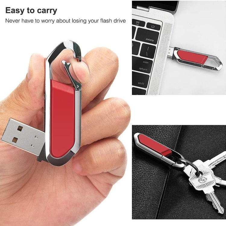 Флеш-накопитель USB 2.0 в стиле металлического брелока на 16 ГБ (красный)