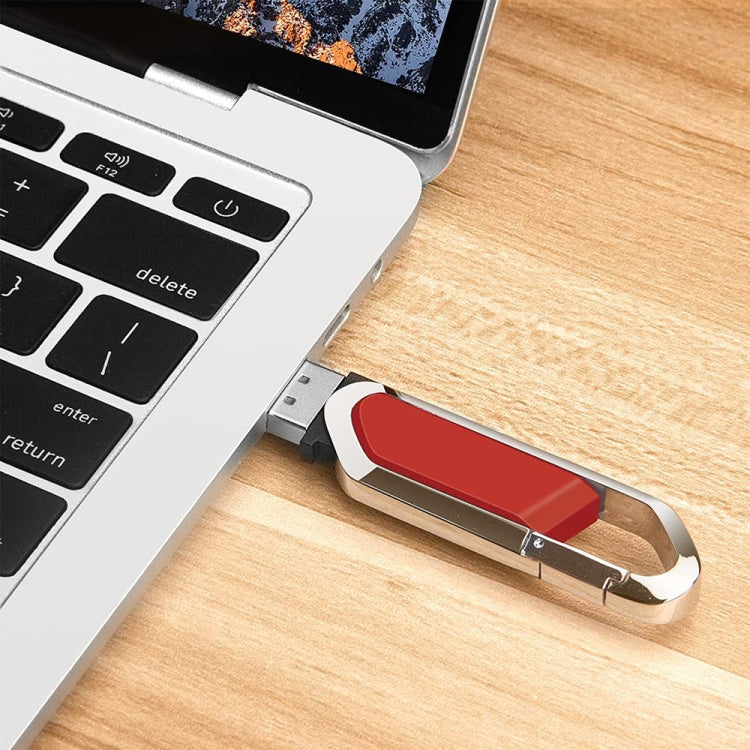 Флеш-накопитель USB 2.0 в стиле металлического брелока на 16 ГБ (красный)