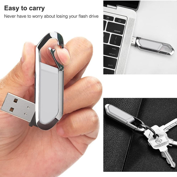 Флеш-накопитель USB 2.0 в металлическом стиле с брелком на 16 ГБ