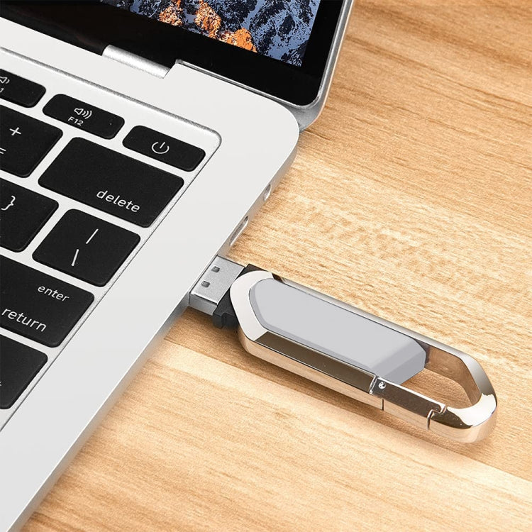 Флеш-накопитель USB 2.0 в металлическом стиле с брелком на 16 ГБ