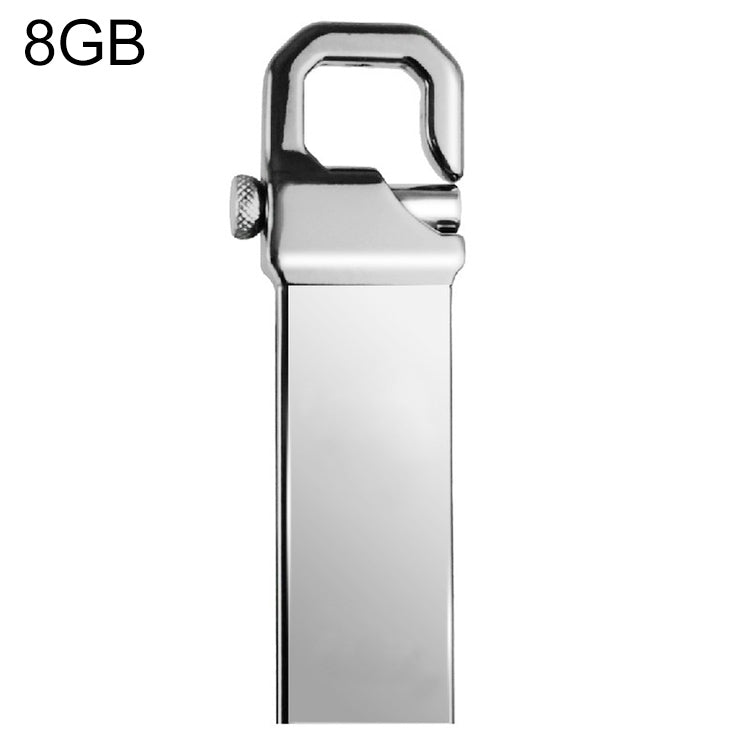Флеш-накопитель USB 2.0 в металлическом стиле с брелком на 4 ГБ