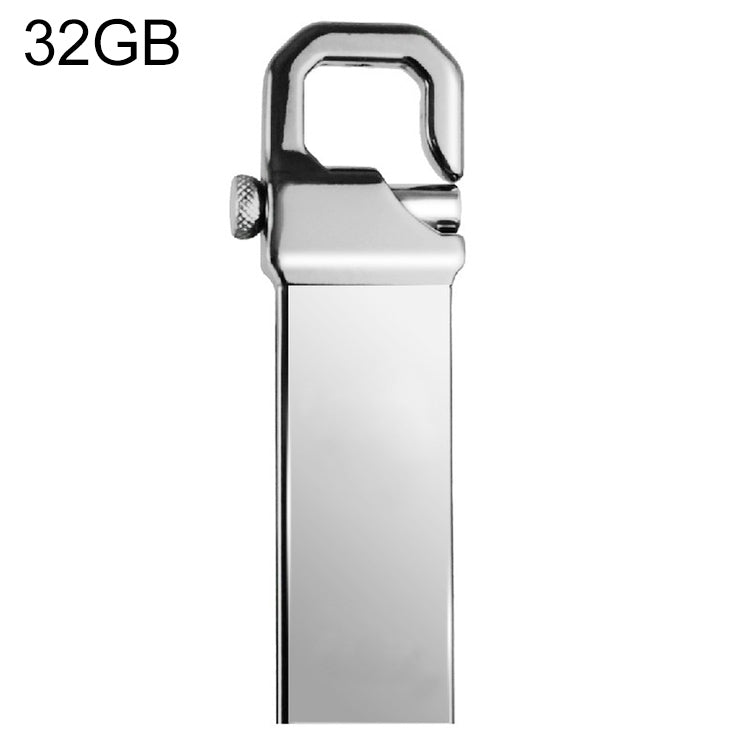 Флеш-накопитель USB 2.0 в металлическом стиле с брелком на 4 ГБ