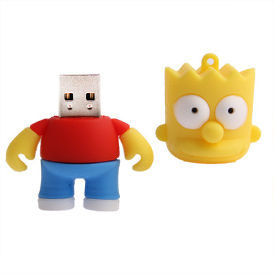 The Simpsons Bart Shape Silicone USB2.0 Flash disk, Special for All Kinds of Festival Day Gifts