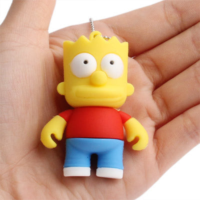 The Simpsons Bart Shape Silicone USB2.0 Flash disk, Special for All Kinds of Festival Day Gifts