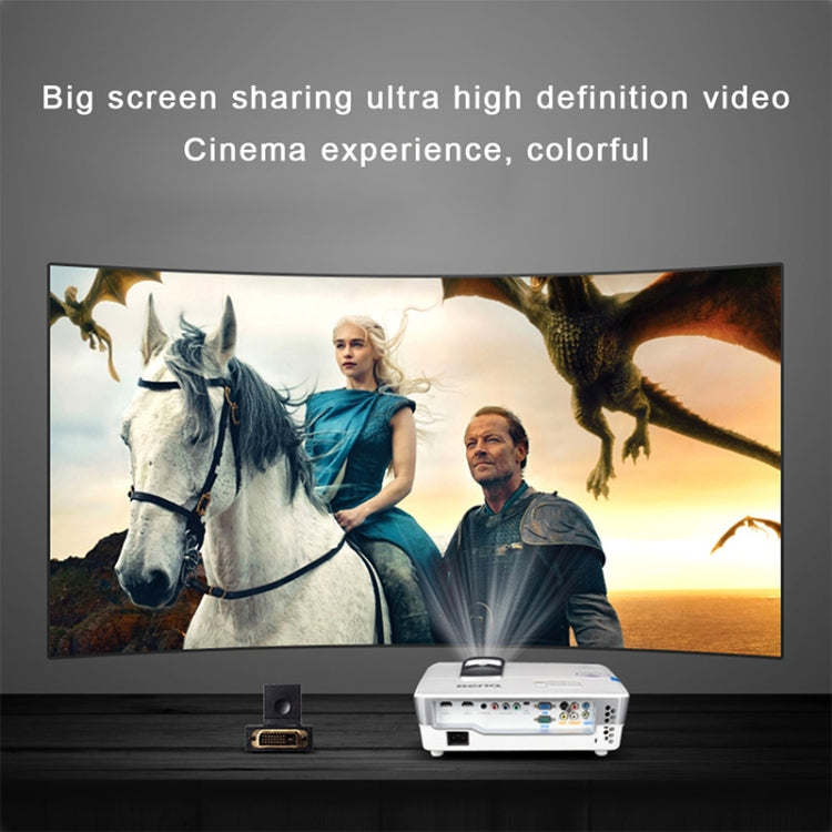360 grādu rotācijas apzeltīts DVI 24+1 kontaktu vīriešu un 19 kontaktu HDMI sieviešu adapteris