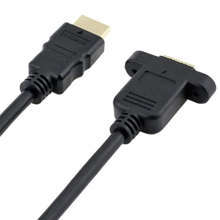 Кабель-адаптер HDMI (тип A) «папа» — HDMI (тип A) «мама» длиной 30 см с 2 отверстиями под винты