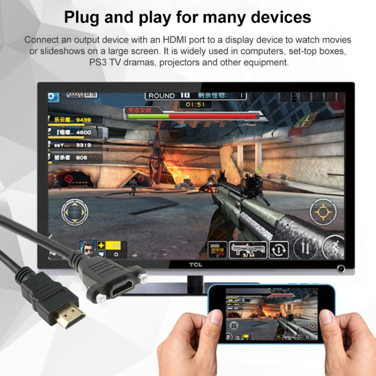 1,5-метровый высокоскоростной кабель-адаптер HDMI 19-контактный "папа" - HDMI 19-контактный "мама"