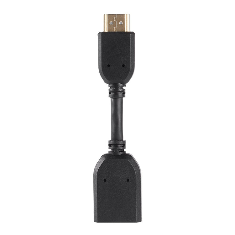 10 cm HDMI 19 kontaktu tēviņa un HDMI 19 kontaktu mātītes (AM-AF) savienotāja adaptera kabelis