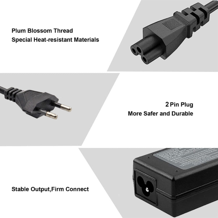 45W 19.5V 2.31A Mini AC Adapter for Dell Notebook, Output Tips: 4.5mm x 2.7mm