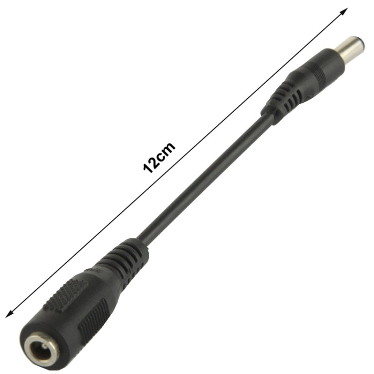 5,5 x 2,5 mm vīriešu un 3,5 mm sieviešu līdzstrāvas spraudņa adapteris, garums: 12 cm