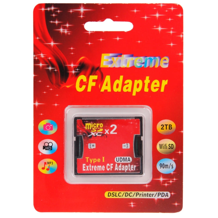 Адаптер для карт памяти Micro SD - CF Compact Flash с двумя гнездами
