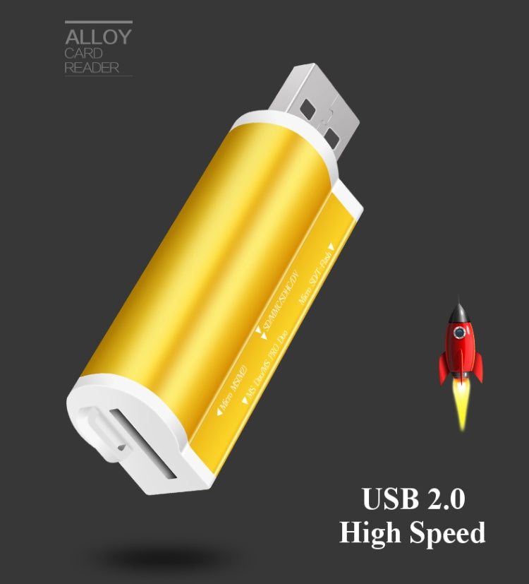 2 шт. Многофункциональный картридер для карт памяти USB 2.0 Micro SD SDHC TF M2 MMC MS PRO DUO