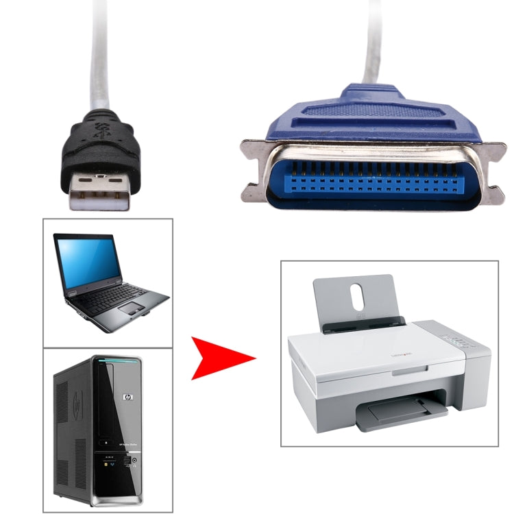 Высококачественный кабель-адаптер для принтера USB 2.0 - параллельный порт 1284 36 контактов, длина кабеля: около 1 м
