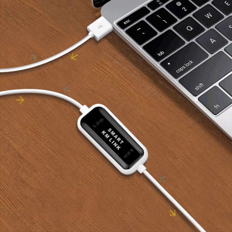 Ātrdarbīgs USB 2.0 Smart KM savienojuma kabelis, datora un datora tastatūras un peles koplietošanai, Plug and Play, garums: 165 cm