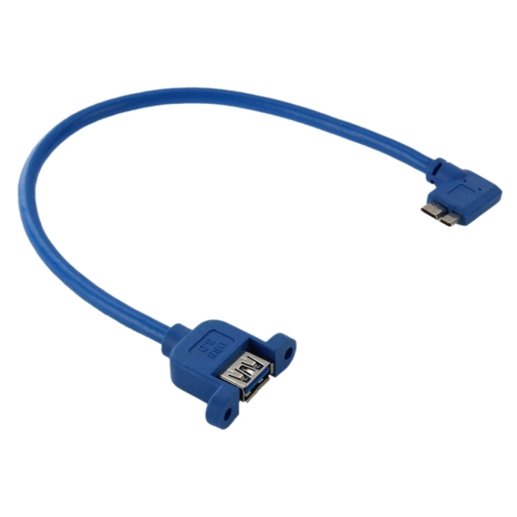 Кабель USB 3.0 Micro-B (папа) – USB 3.0 (мама) OTG для планшета/портативного жесткого диска, поворот на 90 градусов влево, длина: 30 см