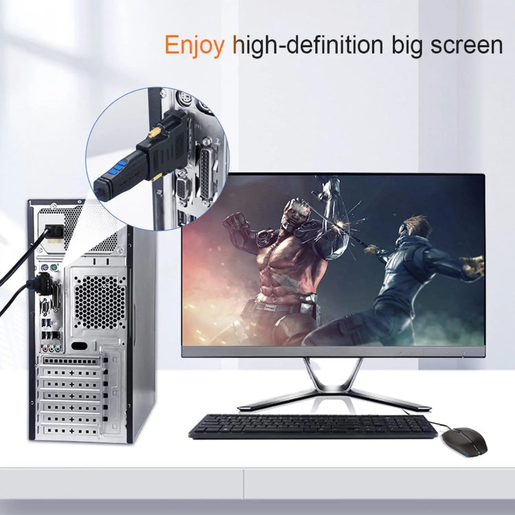 Позолоченный адаптер HDMI 19-контактный "папа" - DVI "мама"