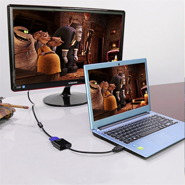 Кабель-адаптер HDMI 19-контактный (папа) - VGA (мама) 20 см