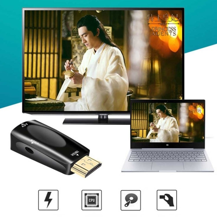 Full HD 1080P HDMI - VGA и аудиоадаптер для HDTV / монитора / проектора