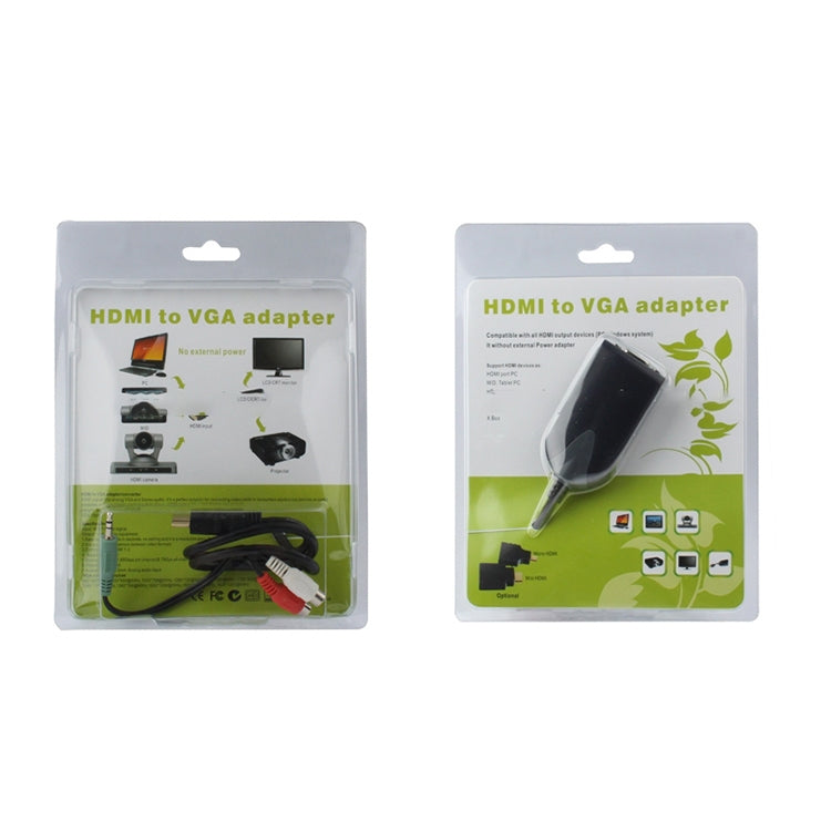 Адаптер HDMI «папа» - VGA «мама» с аудиокабелем