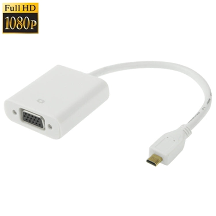 Видеокабель-адаптер Micro HDMI (папа) - VGA (мама) длиной 22 см, поддержка Full HD 1080P