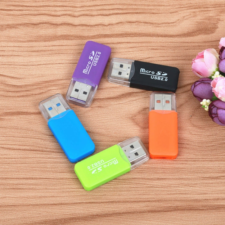 20 портативных адаптеров USB 2.0 для чтения карт памяти Micro SD TF T-Flash, скорость до 480 Мбит/с, случайный цвет