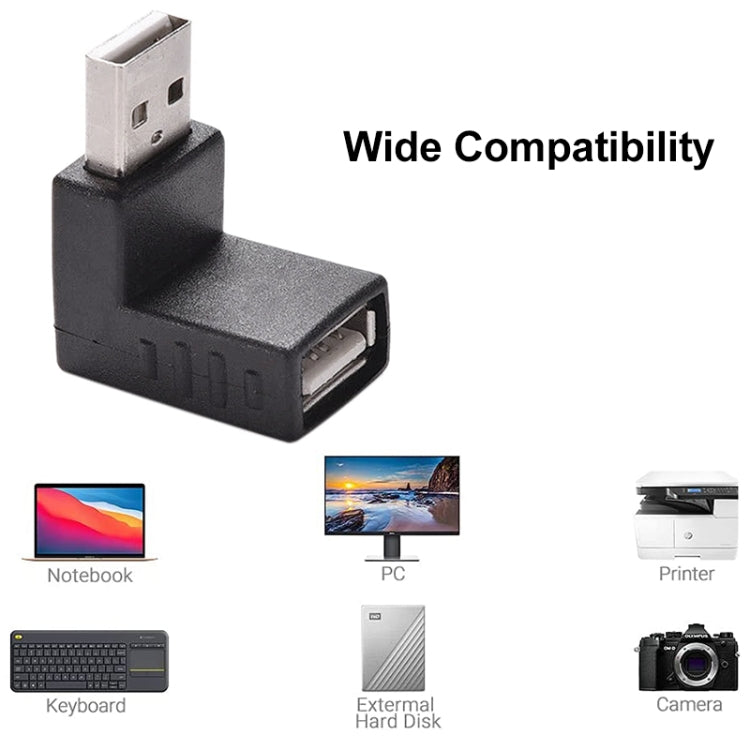 Адаптер USB 2.0 AM-AF с углом 90 градусов