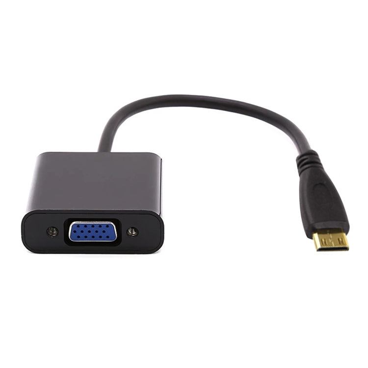Видеокабель-адаптер Mini HDMI (папа) - VGA (мама) 22 см Full HD 1080P с аудиокабелем
