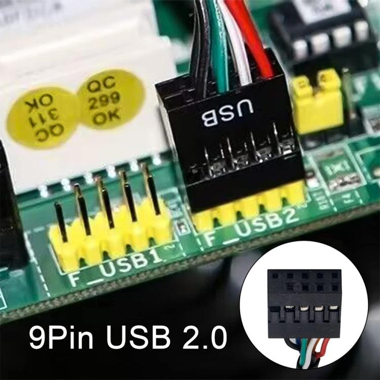 USB 2.0 9Pin Motherboard Female to USB 3.0 19Pin Housing Male Adapter Cable, Length: 15cm
