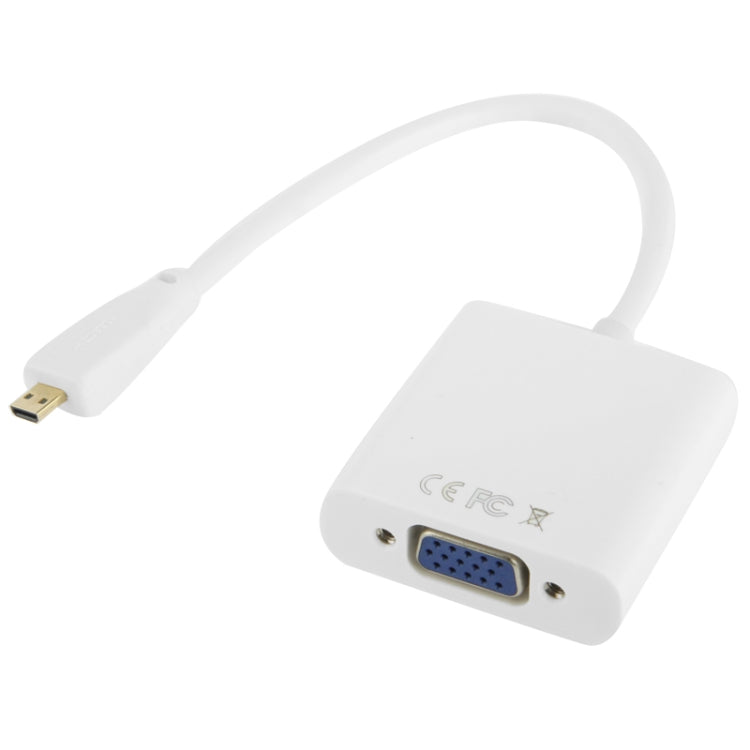 Видеокабель-адаптер Micro HDMI (папа) - VGA (мама) 22 см Full HD 1080P с аудиокабелем