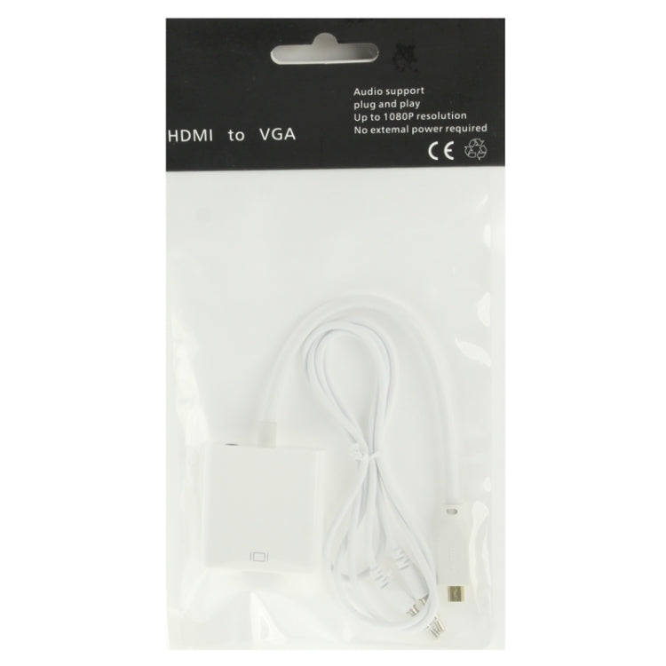 Видеокабель-адаптер Micro HDMI (папа) - VGA (мама) 22 см Full HD 1080P с аудиокабелем