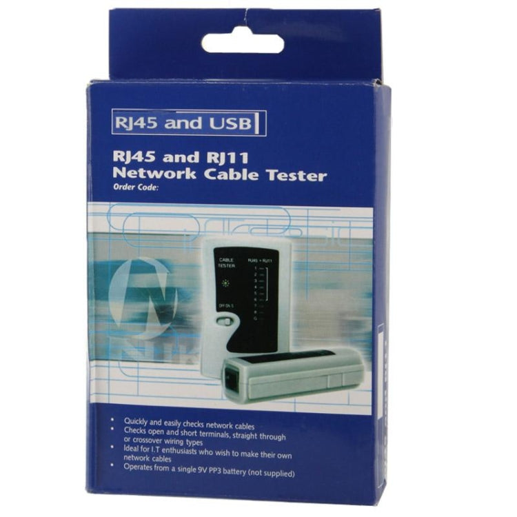 RJ45 and RJ11 Network Cable Tester