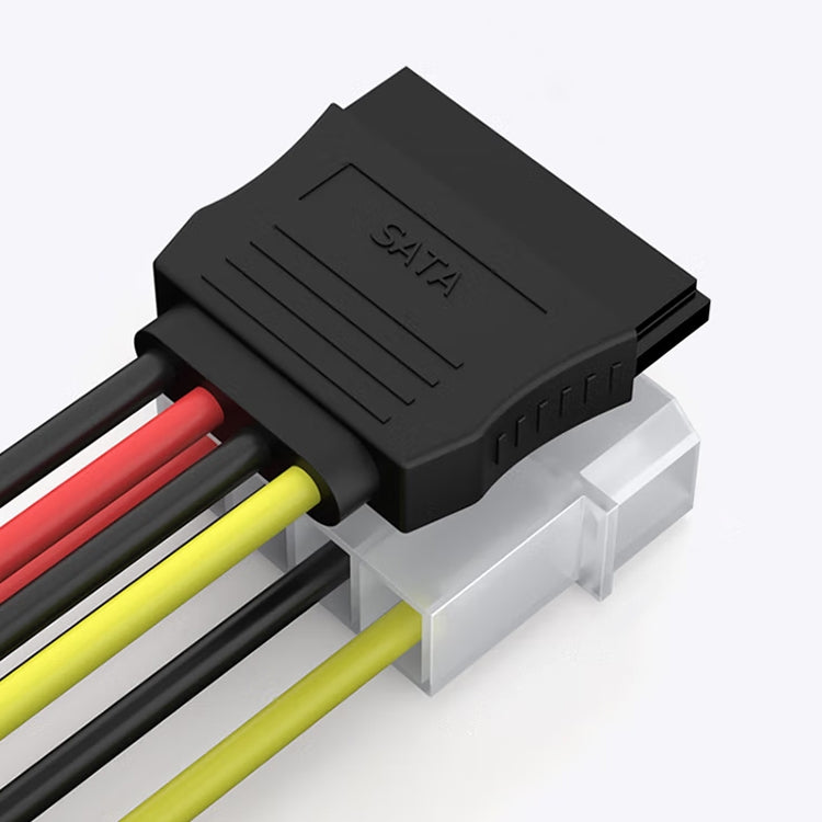 Кабель-адаптер питания IDE-SATA 4-контактный (15 см), материал: Al+Mg