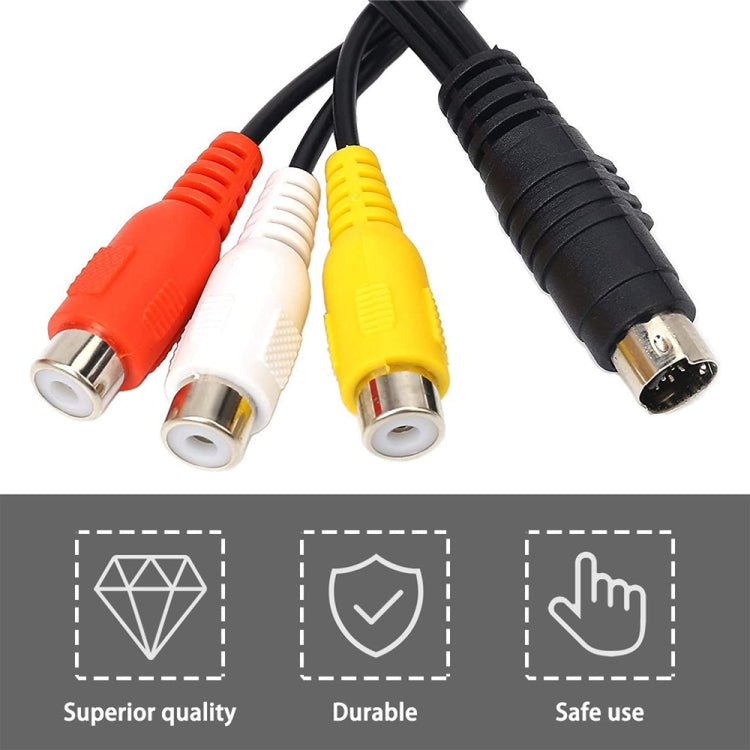 4-контактный S-Video TV - RCA конвертер AV-кабель-адаптер, длина: 20 см