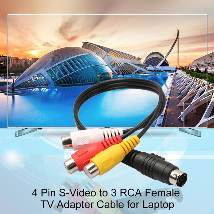 4-контактный S-Video TV - RCA конвертер AV-кабель-адаптер, длина: 20 см